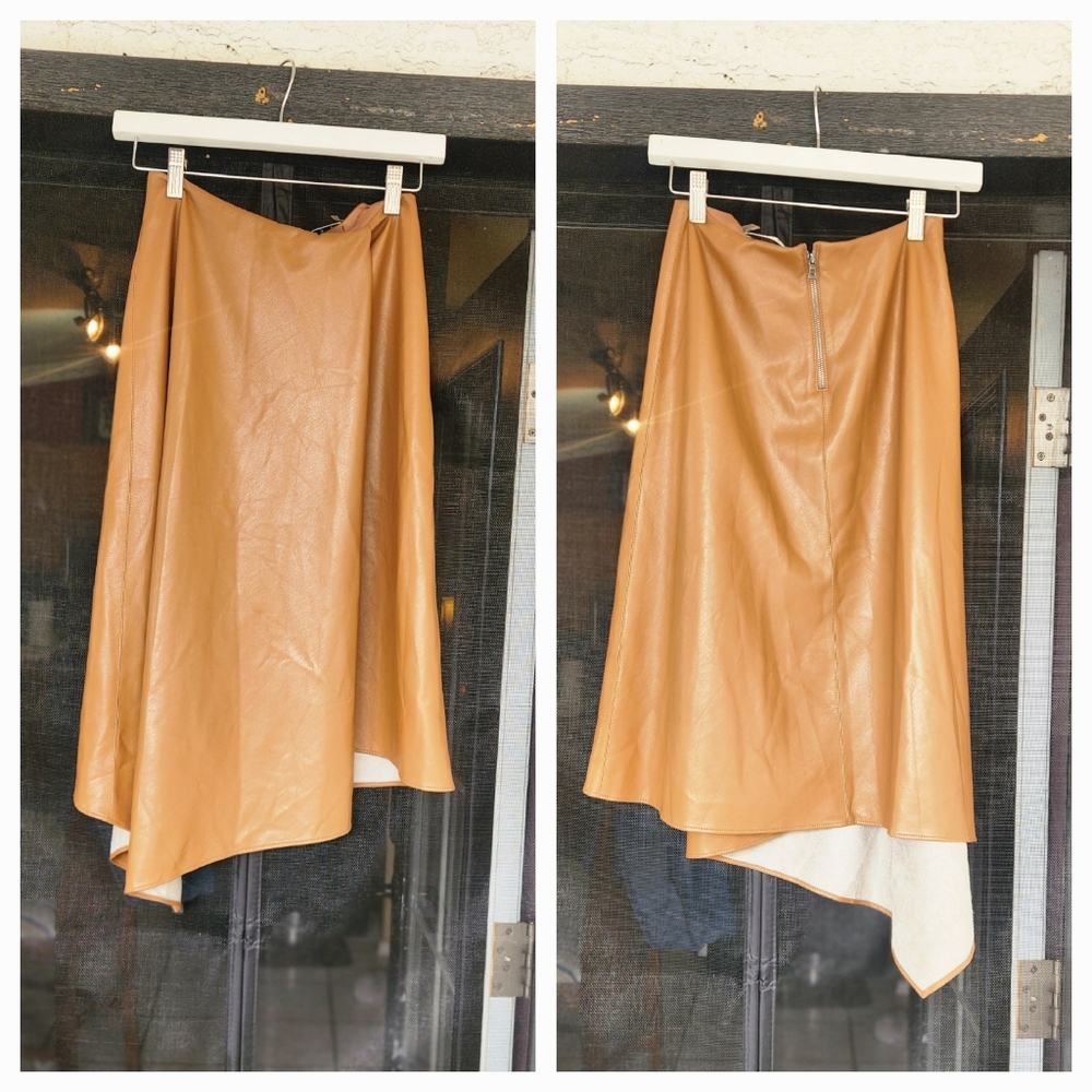 alice + olivia  Asymmetrical Skirt in Camel